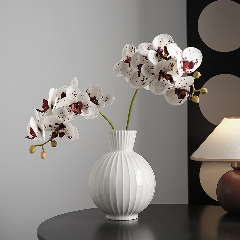 景德镇复古陶瓷花瓶摆件客厅桌面轻奢高级感侘寂风插花干花装饰