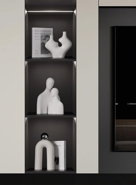 高级感小众抽象客厅酒柜装饰摆件