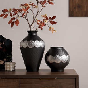 景德镇造陶瓷插花水培花瓶北欧风轻奢客厅电视柜装饰乔迁新居礼物