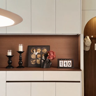 中古风玄关装饰摆件挂画钥匙收纳入户复古鞋柜软装乔迁新居礼物