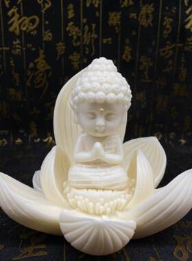 象牙果高挡宝宝佛汽车饰品保平安佛像车内装挂件中控台车载摆件