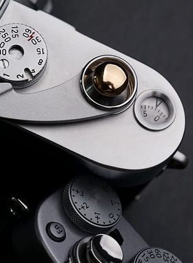 MrStone镜面电镀凹凸纯铜相机快门按钮适用徕卡索尼富士快门配件