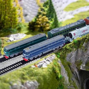 绿皮火车玩具男孩3-8岁老式复古东风4b模型客运车厢儿童轨道玩具