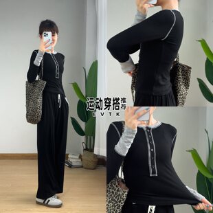 网球运动套装女夏薄款绝美羽毛球服跑步长裤子速干健身衣瑜伽背心