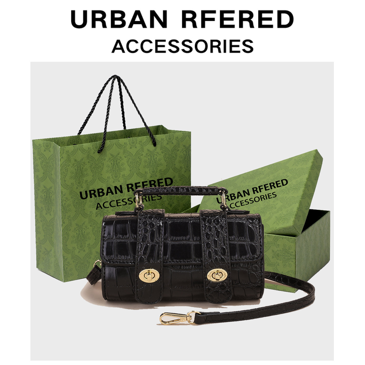URBANRFERED高级质感手提剑桥包