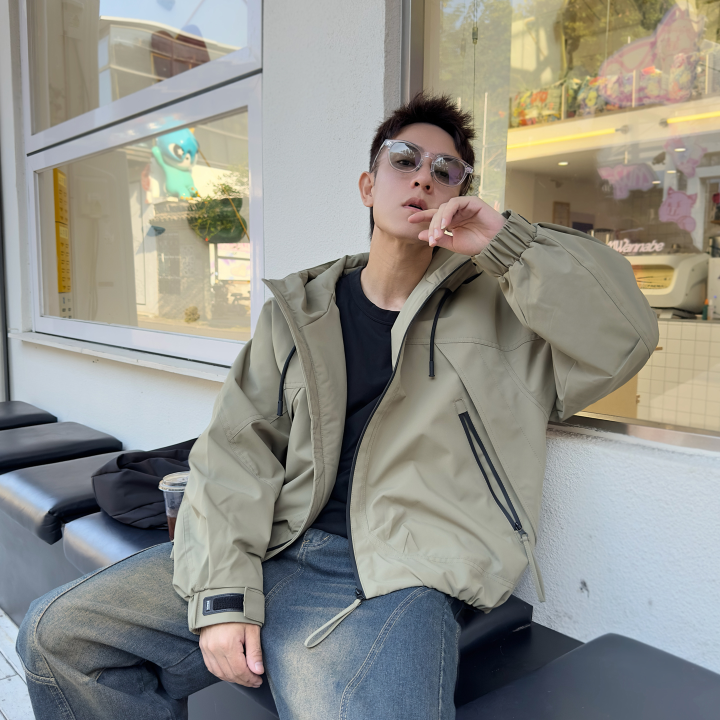 冬季加棉工装户外加厚夹克情侣款