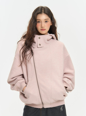 King Prince美式复古卫衣连帽外套开衫设计感宽松休闲春秋季上衣