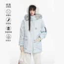 保暖白鸭绒外套 连帽派克羽绒服女冬季 King Prince三防面料中长款