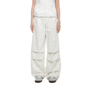 甜酷休闲裤 King 阔腿裤 女伞兵裤 Prince美式 街头风小碎花工装