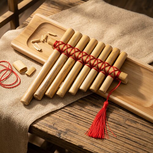 芦竹排箫悠悠原生态自制乐器8管