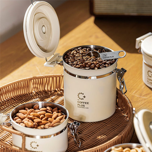 CoffeePlus咖啡豆不锈钢密封罐