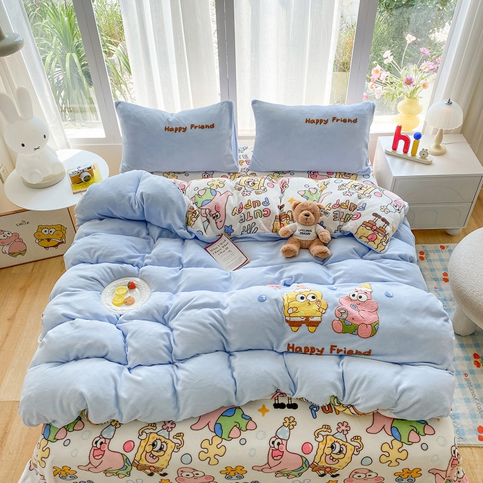 高质量牛奶绒四件套2025新款A类