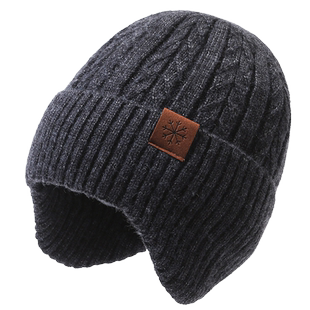 中老年人帽子男士冬季爸爸毛线帽防寒保暖冬天老人爷爷针织帽男款