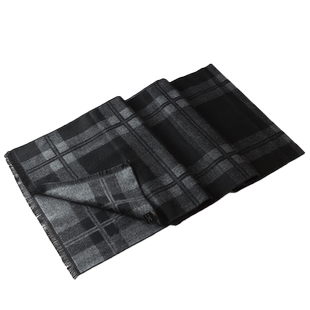 中老年男士商务围巾秋冬老年人仿羊绒围脖爸爸老人爷爷男冬季保暖