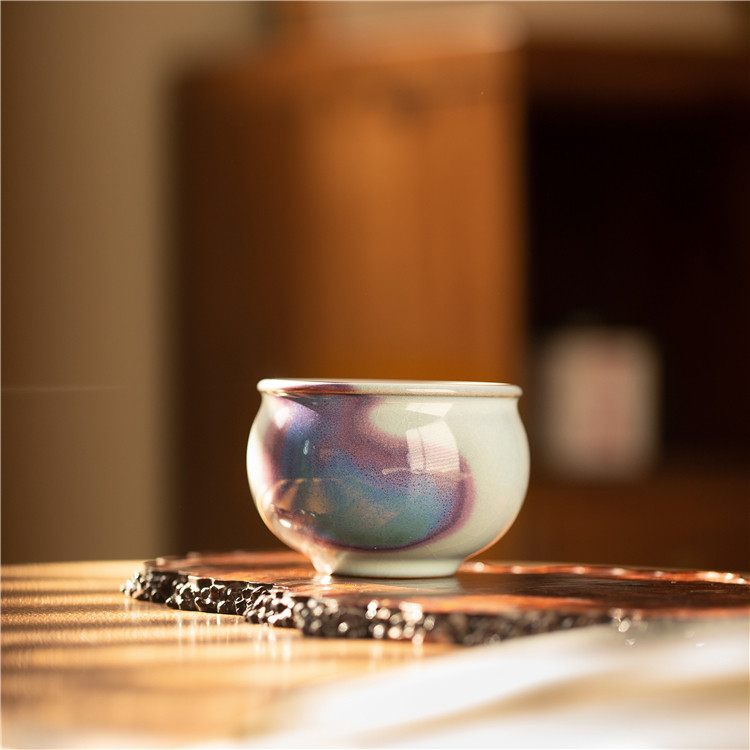 【土人斋】钧窑 陈卫星新品系列 手工杯单杯功夫茶杯 风水缸