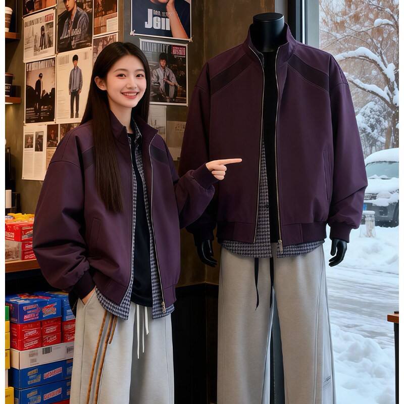 女高级感廊形高街棒球服短款外套