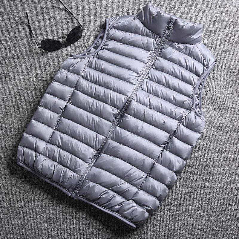 外贸秋冬棉服马甲男轻薄款背心坎肩立领马夹大码保暖装外套