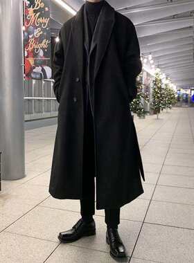 韩版百搭中长款风衣男士秋冬款过