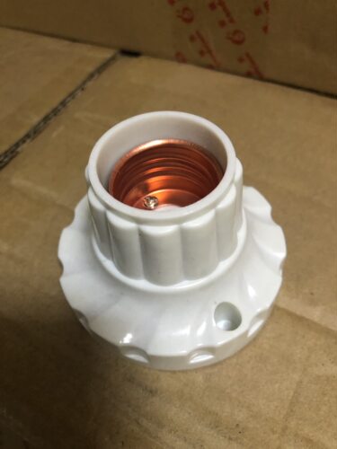 灯具配件 E27螺口平灯头 防阻燃E27灯座 LED灯泡节能灯螺口灯口座