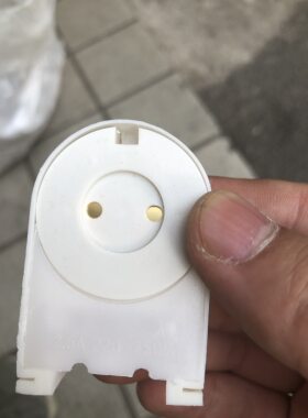 T8灯脚 老式日光灯座 LED灯座 老式滑槽荧光灯T8灯座 T8顶式灯脚