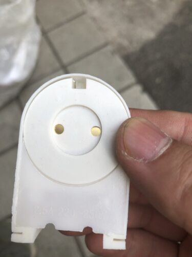 T8灯脚 老式日光灯座 LED灯座 老式滑槽荧光灯T8灯座 T8顶式灯脚