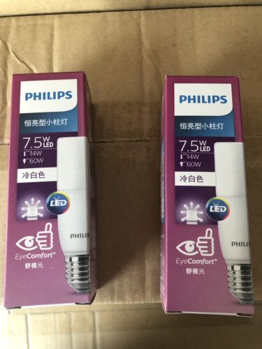 PHILIPS飞利浦LED灯泡 5.5W 7.5W 9.5W E27 LED球泡 恒亮型小柱灯
