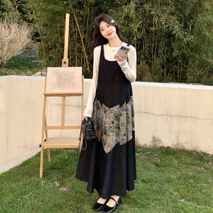 【现货26春新款】 牛仔印花拼接裙套装 2B233-9827-P175 控278图片