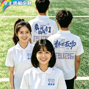 毕业班服定制POLO衫幼儿园小学初高三运动会短袖同学聚会T恤拍照