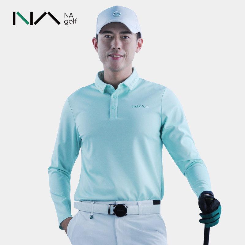 2022NA秋季新品高尔夫运动服饰进口面料长袖立领简约高端男装