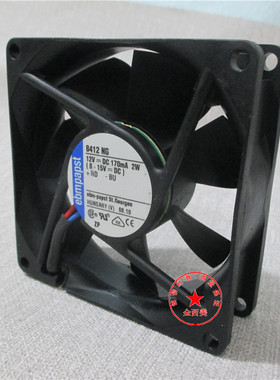 8412NG 8CM 12V 2W 170mA 德国进口风扇