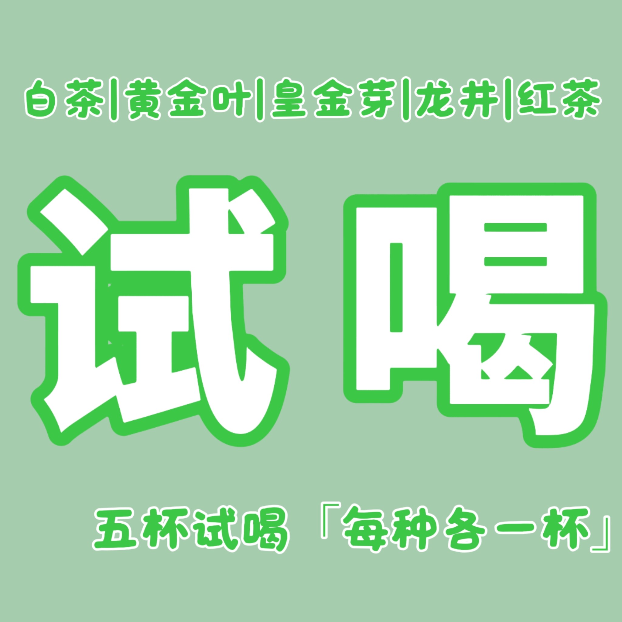 试喝链接 本店五种茶叶白茶/黄金叶/皇金芽/龙井/红茶试喝