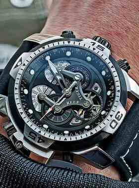 瑞夫泰格时尚潮流多功能机械手表男防运动大表盘夜光男表RGA3503