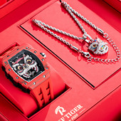 瑞夫泰格2024新款 醒狮全自动机械手表酒桶潮流防水夜光RGA3009