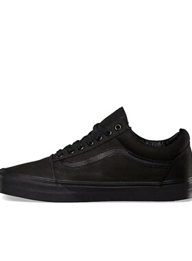 Vans Old Skool 帆布低帮 男女同款 黑色 VN000D3HBKA 温州QL仓