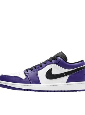 Air Jordan 1 板鞋 低帮/白紫脚趾553558-500山东ls仓