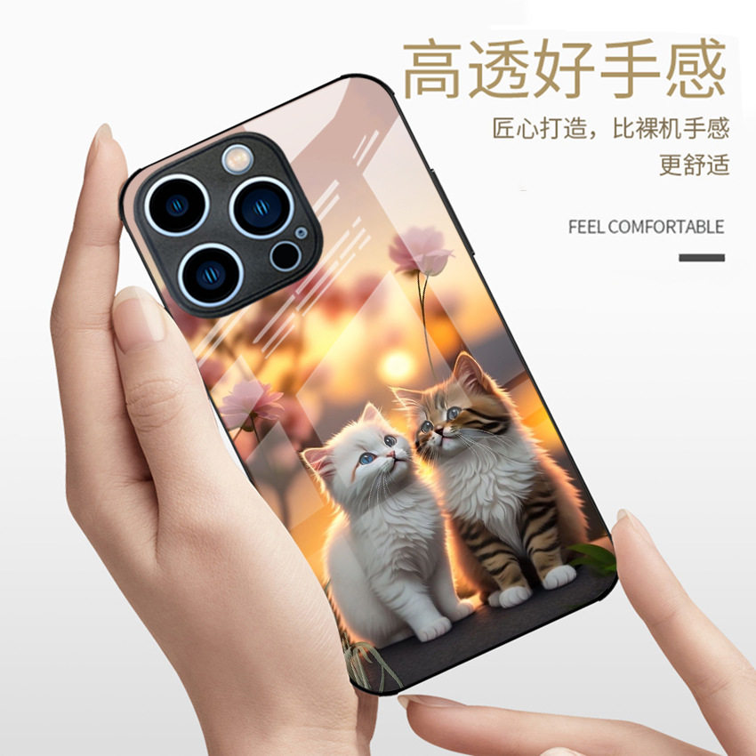 SamsungS25ultra适用24FE三星S26手机壳22+21加23u玻璃A56猫咪55女54男53case14电话15苹果17可爱16猫20外cat