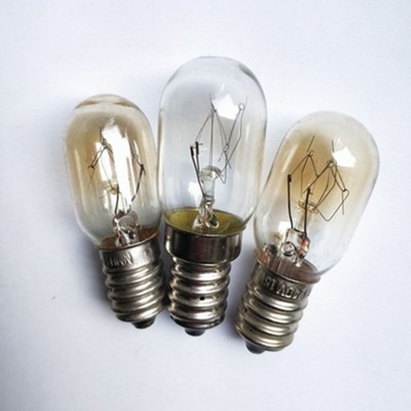 冰箱泡E14 220V 240v10W7W15W20W25W磨砂指形泡微波炉油烟机灯泡