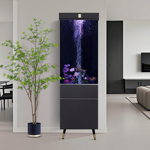 七彩灯瀑布雨林式干湿分离鱼缸