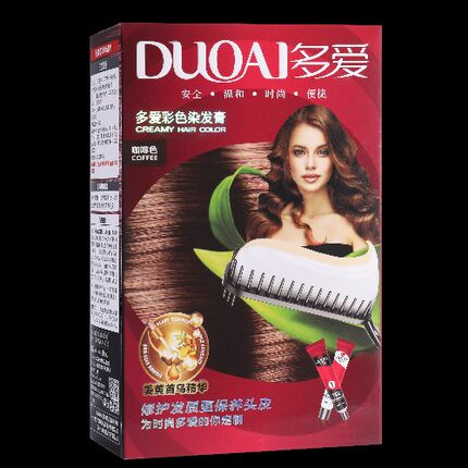 多爱彩色染发膏咖啡色  气味芳香不伤发质