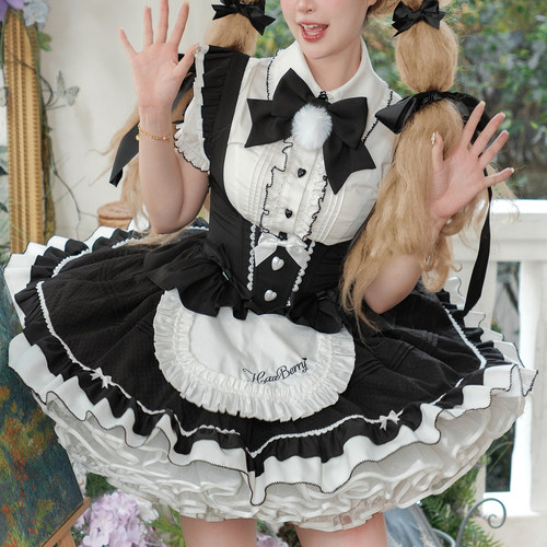 【二团定金-单拍页面】浆果执事山楂浆果Lolita十周年女仆托胸裙