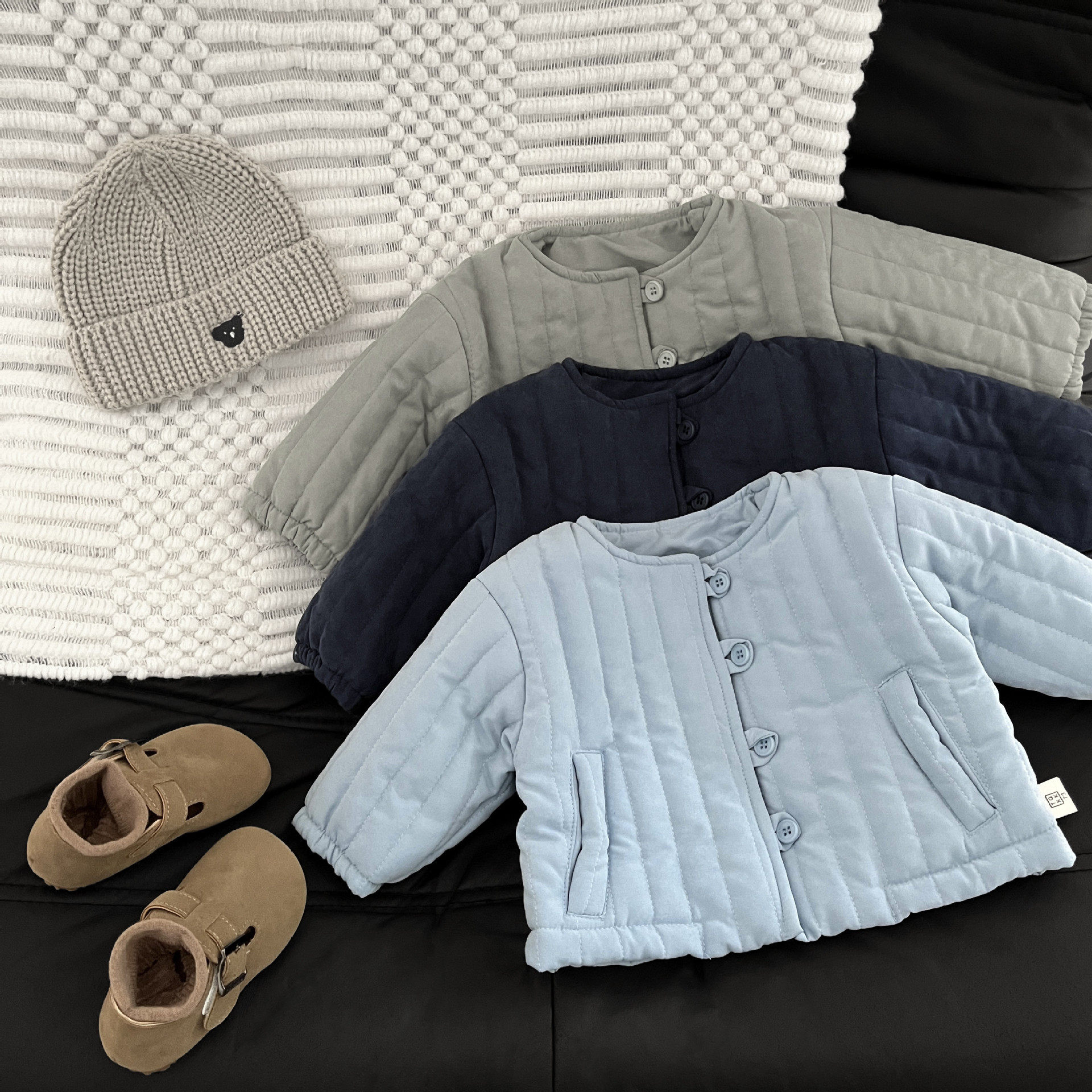 婴儿冬季夹棉外套韩系新款洋气男女宝宝加厚棉服小童衍棉保暖棉袄