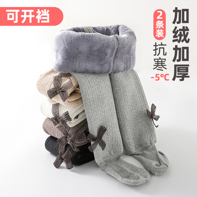 女童加厚加绒连袜裤打底裤保暖
