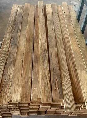 老榆木板装修门板护墙板风化地板楼梯踏步背景隔板桌子吧台板