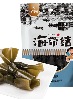 金海林日晒海带结100g海带干货非特级厚海带新鲜凉拌菜煲汤火锅