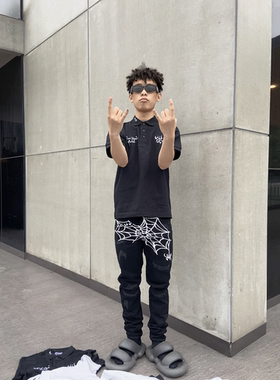 KCUF gotta get paid 刺绣纯棉重磅 polo衫 修身220克重纯棉