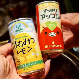 新品】日本进口富永食品饮料水果味果汁饮料碳酸气泡水罐装185g