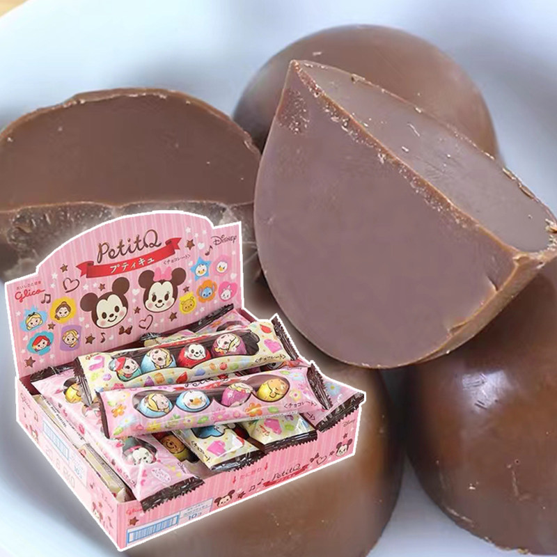 日本本土GLICO格力高固力果儿童 迪士尼限量版 牛奶巧克力 4颗入