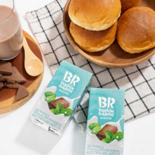 韩国人气BR巴斯罗缤冰淇淋巧克力味草莓味蜜瓜味牛奶饮品br奶