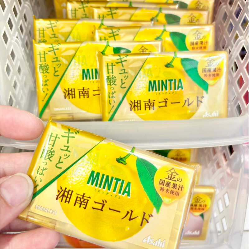 日本朝日Asahi糖果葡萄草莓酸奶西柚等口味的薄荷糖压片糖盒装