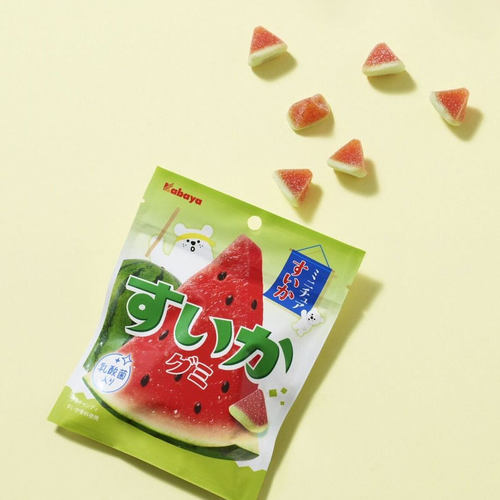 日本进口Kabaya卡巴亚糖果软糖西瓜味西瓜造型软糖50g